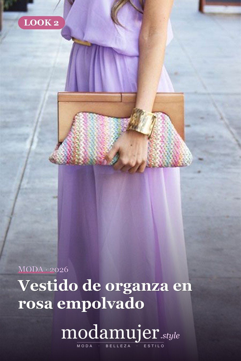Vestido de organza en rosa empolvado — Más de 30 vestidos elegantes de Pascua para toda la primavera 2026