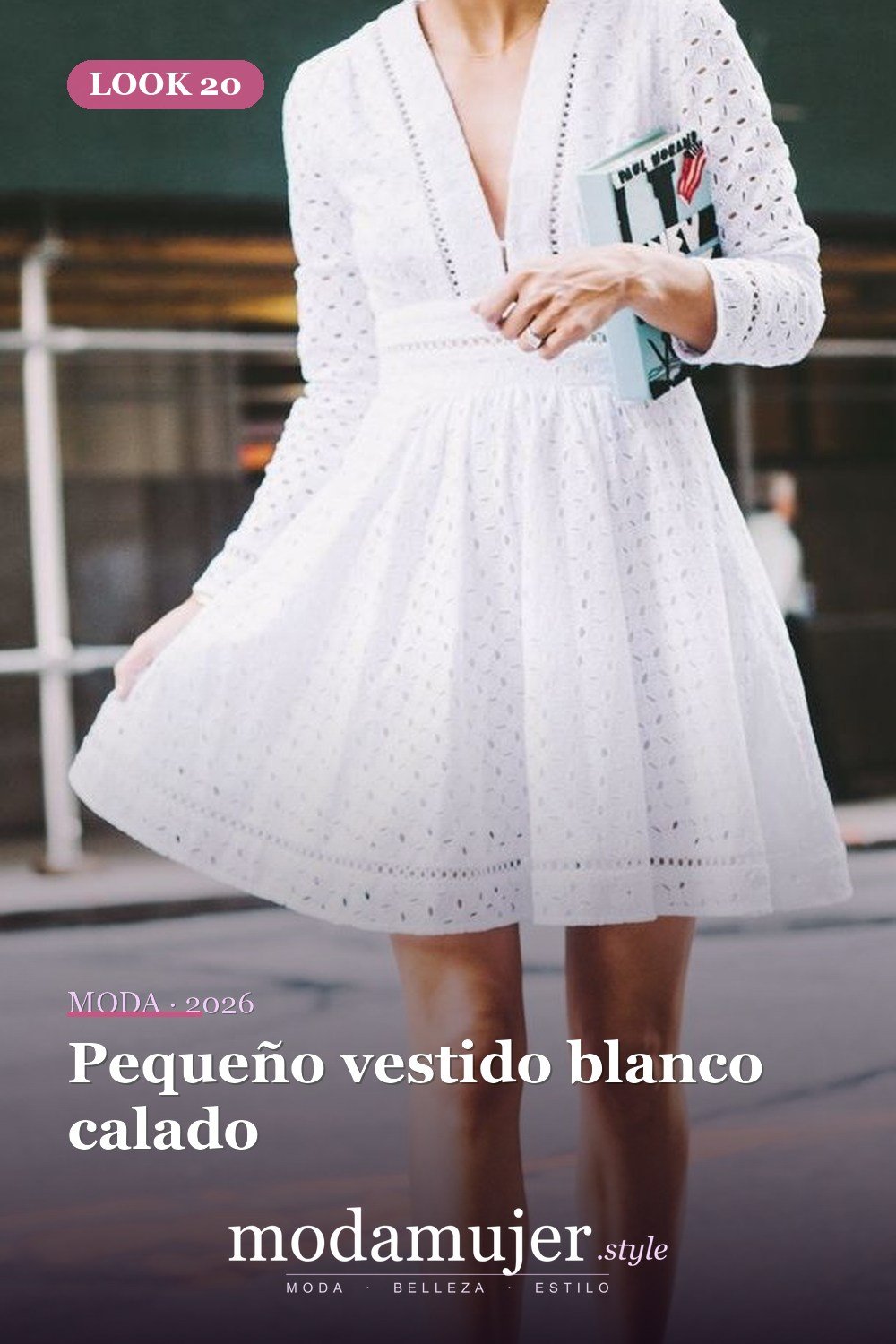 Pequeño vestido blanco calado — Más de 30 vestidos elegantes de Pascua para toda la primavera 2026