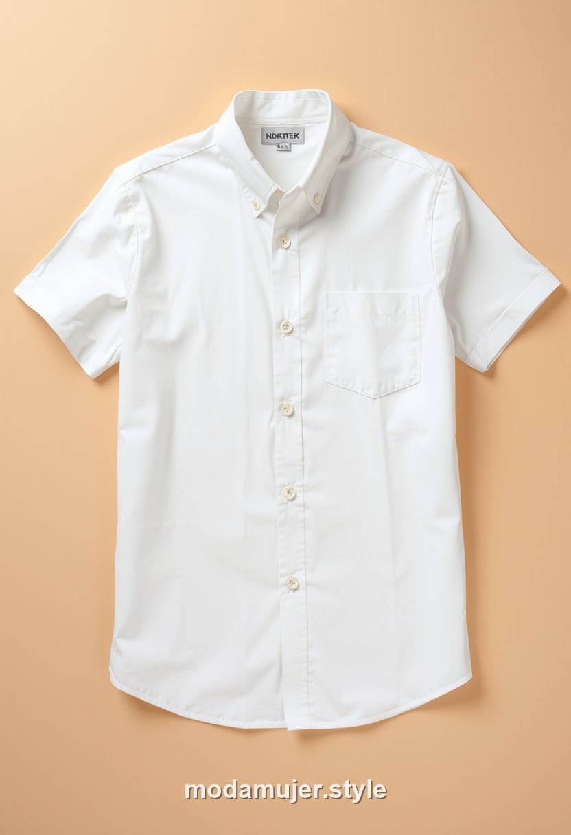 Camisa blanca clásica de popelín