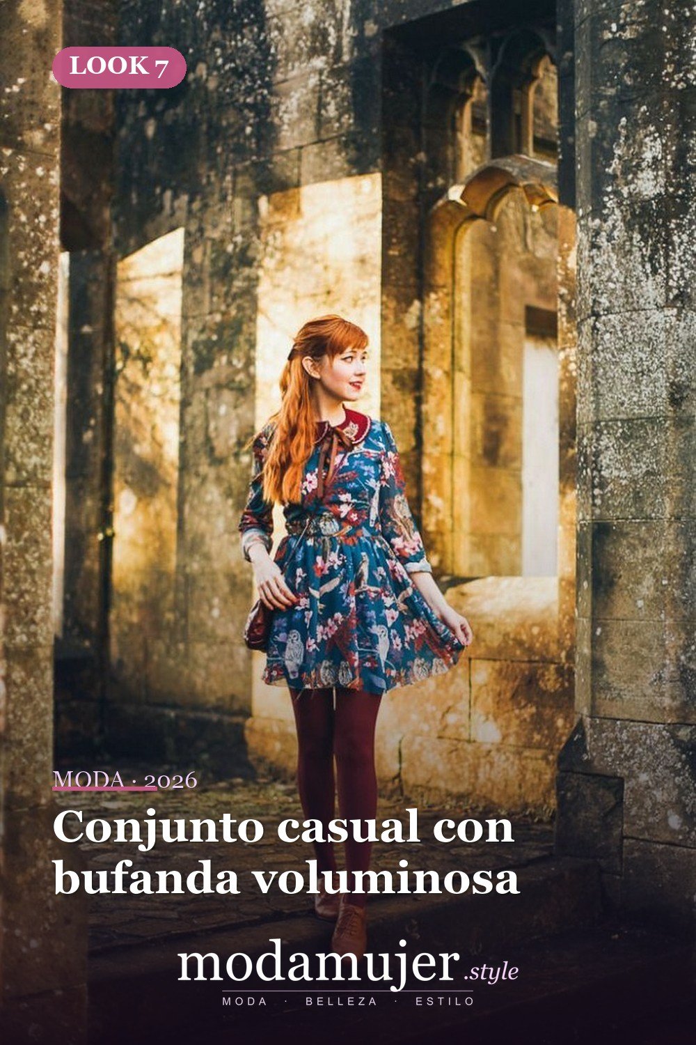 Conjunto casual con bufanda voluminosa — Más de 33 trajes lindos de moda de invierno