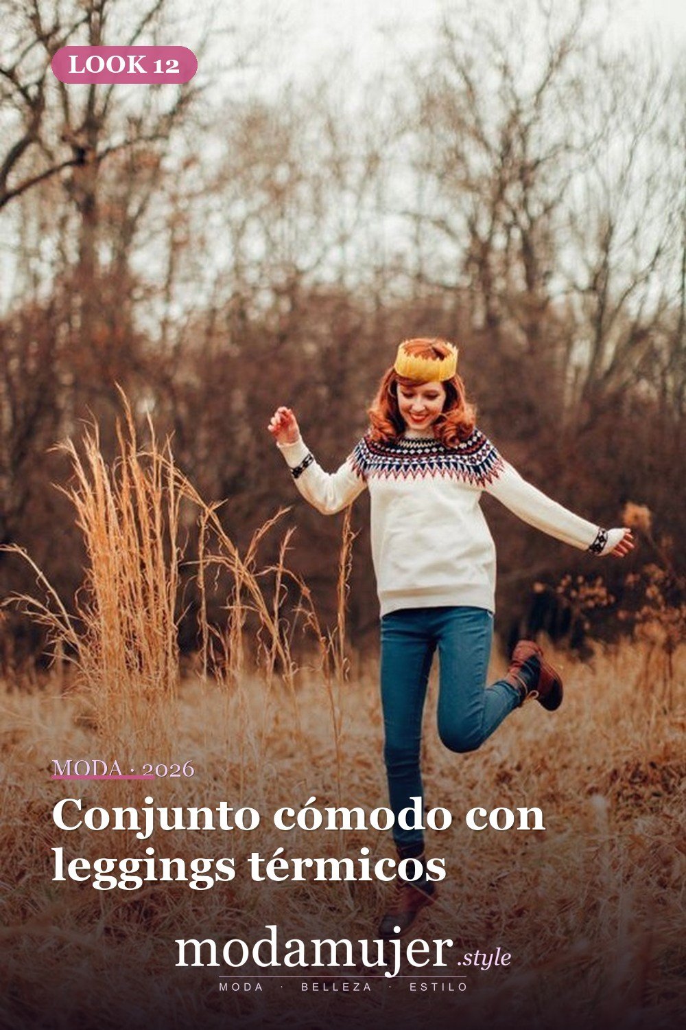 Conjunto cómodo con leggings térmicos — Más de 33 trajes lindos de moda de invierno