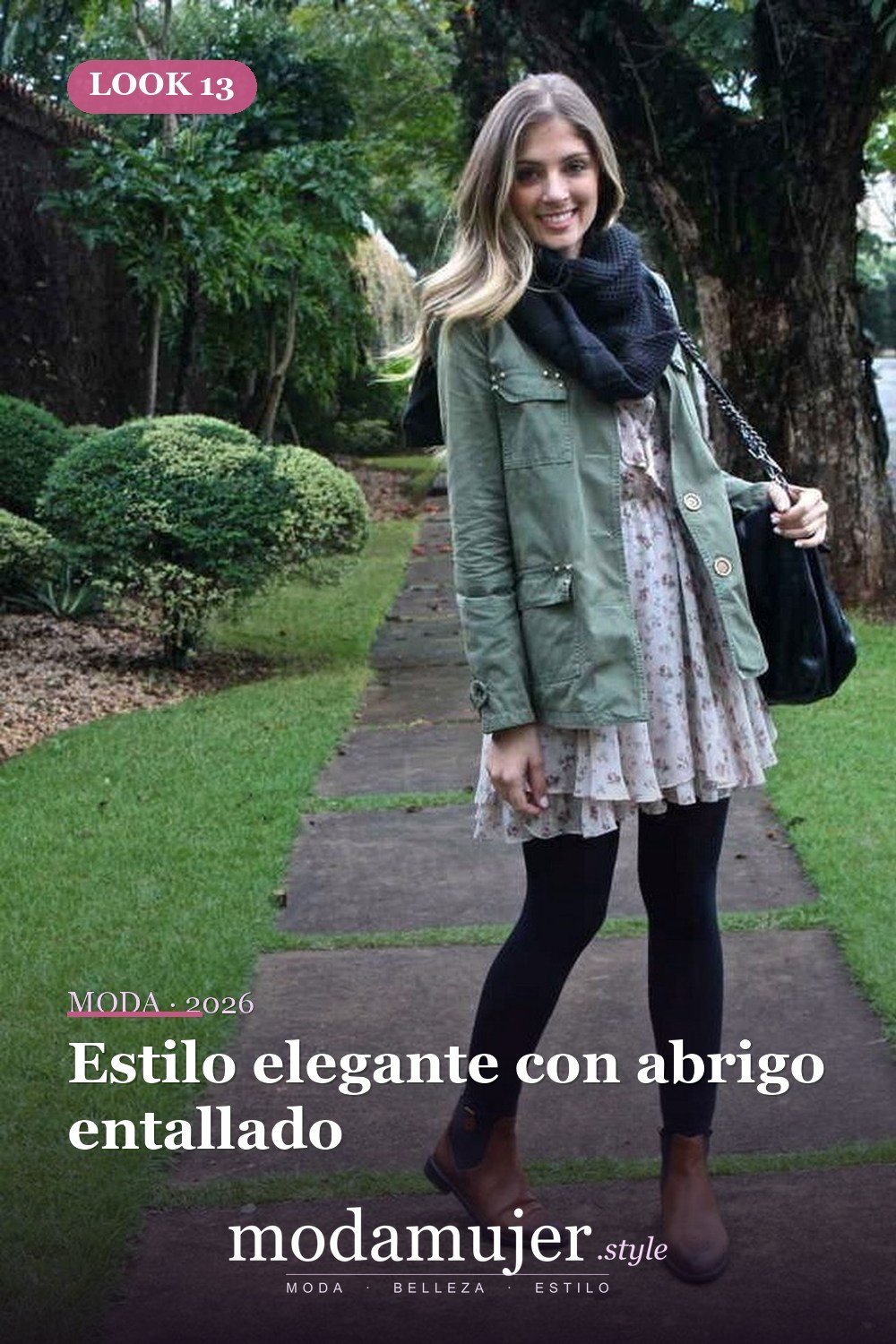 Estilo elegante con abrigo entallado — Más de 33 trajes lindos de moda de invierno