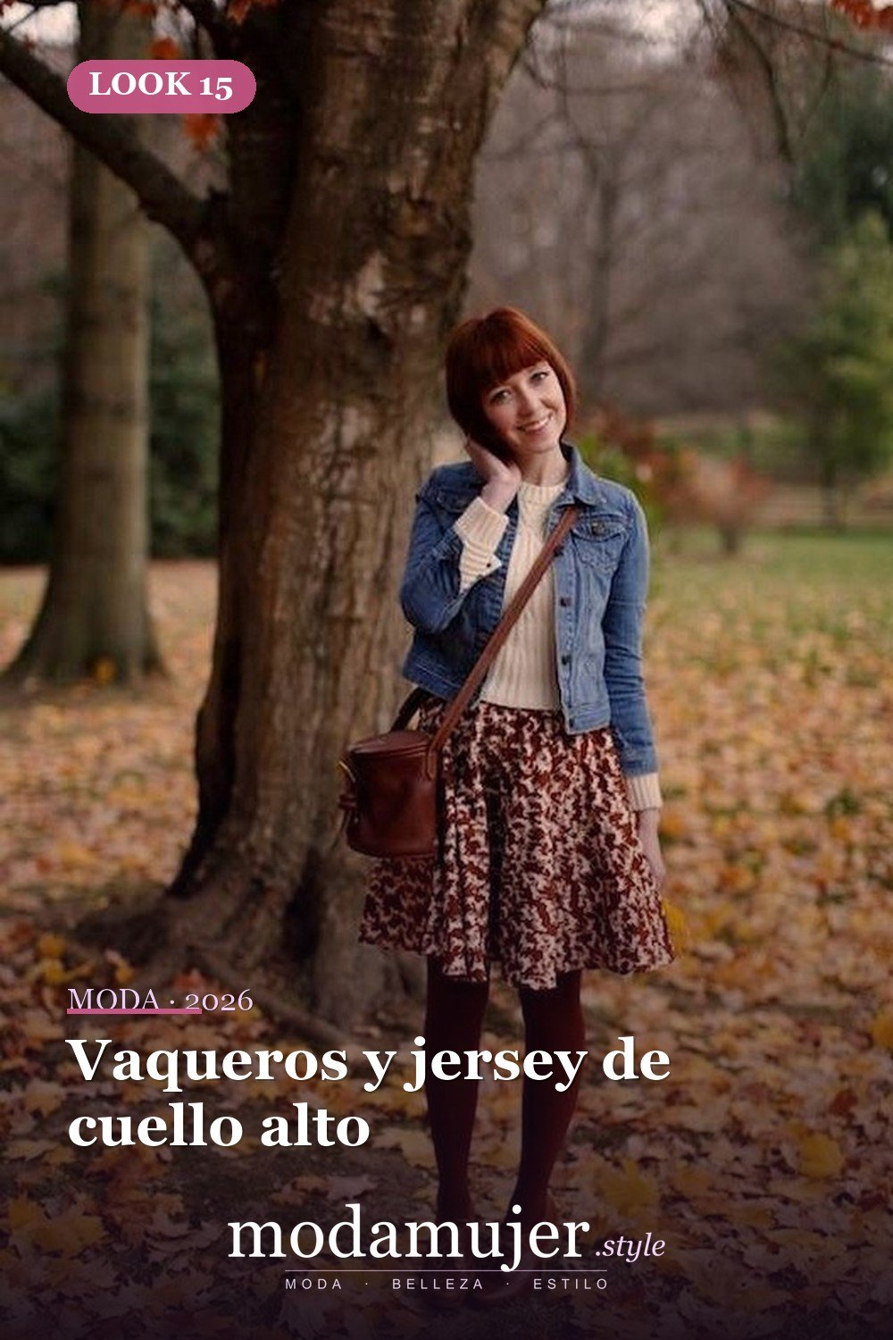 Vaqueros y jersey de cuello alto — Más de 33 trajes lindos de moda de invierno