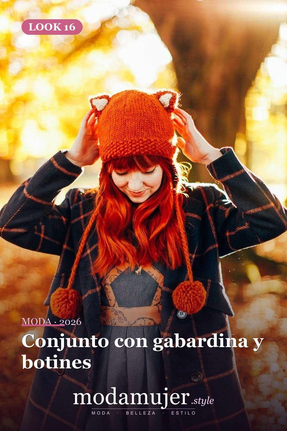 Conjunto con gabardina y botines — Más de 33 trajes lindos de moda de invierno