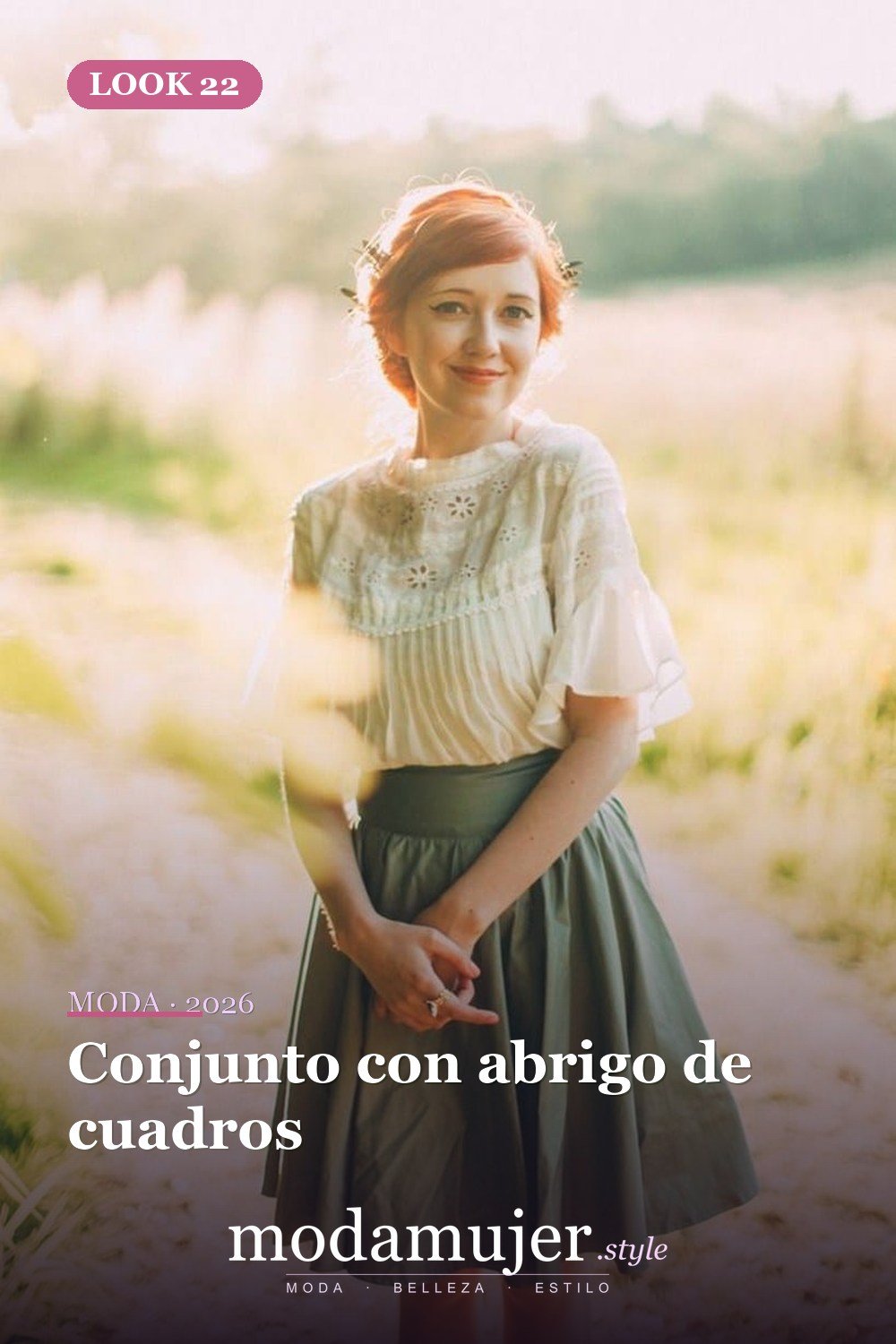 Conjunto con abrigo de cuadros — Más de 33 trajes lindos de moda de invierno