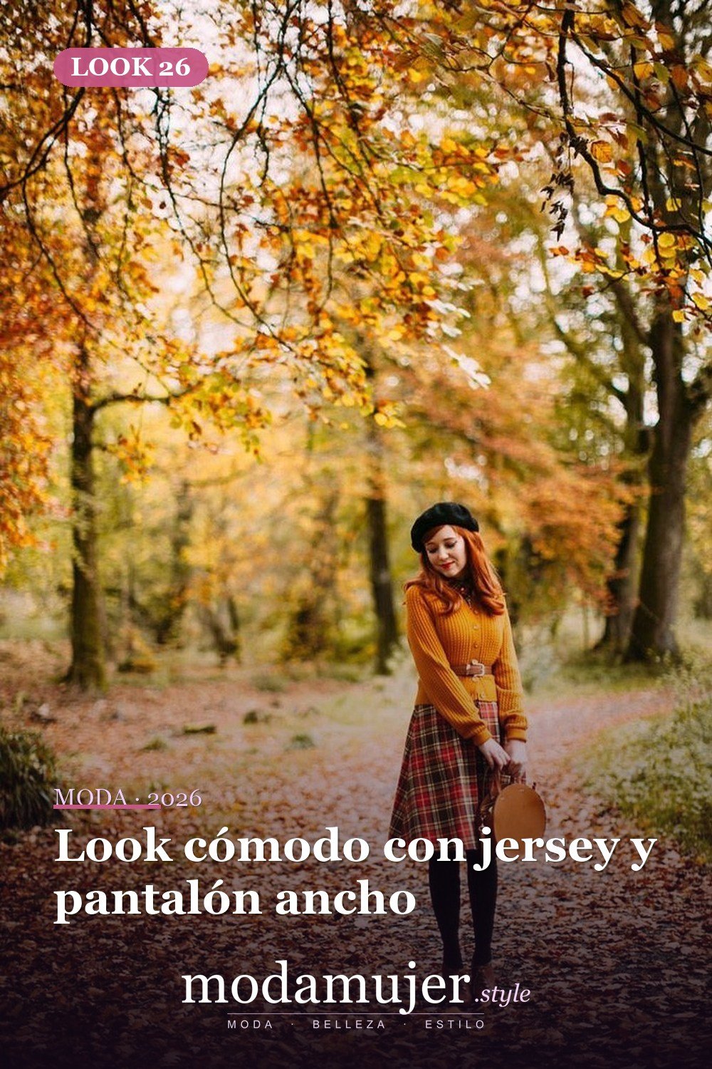 Look cómodo con jersey y pantalón ancho — Más de 33 trajes lindos de moda de invierno