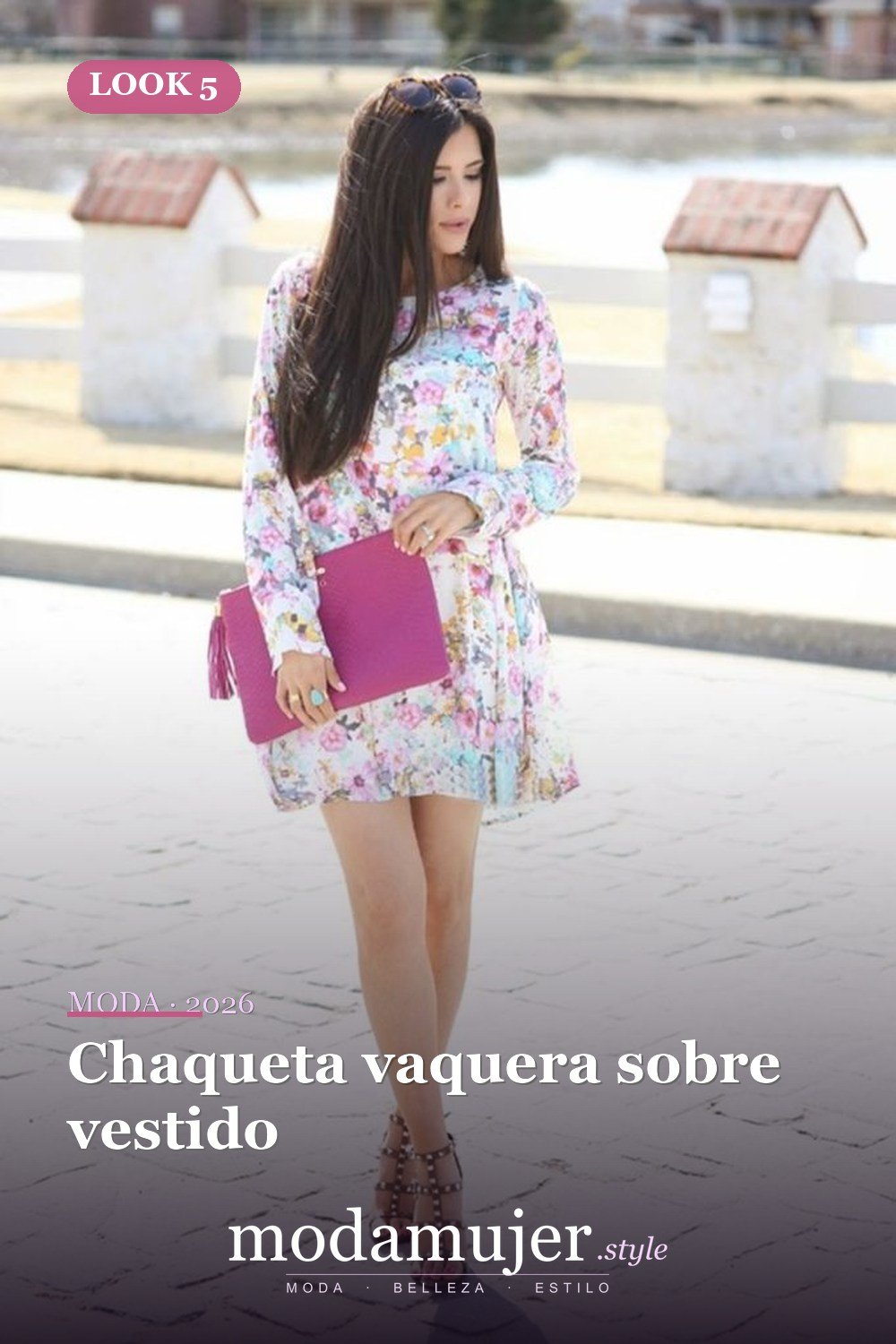 Chaqueta vaquera sobre vestido — Más de 35 acogedoras ideas de trajes de primavera cómodos para usar todos los días