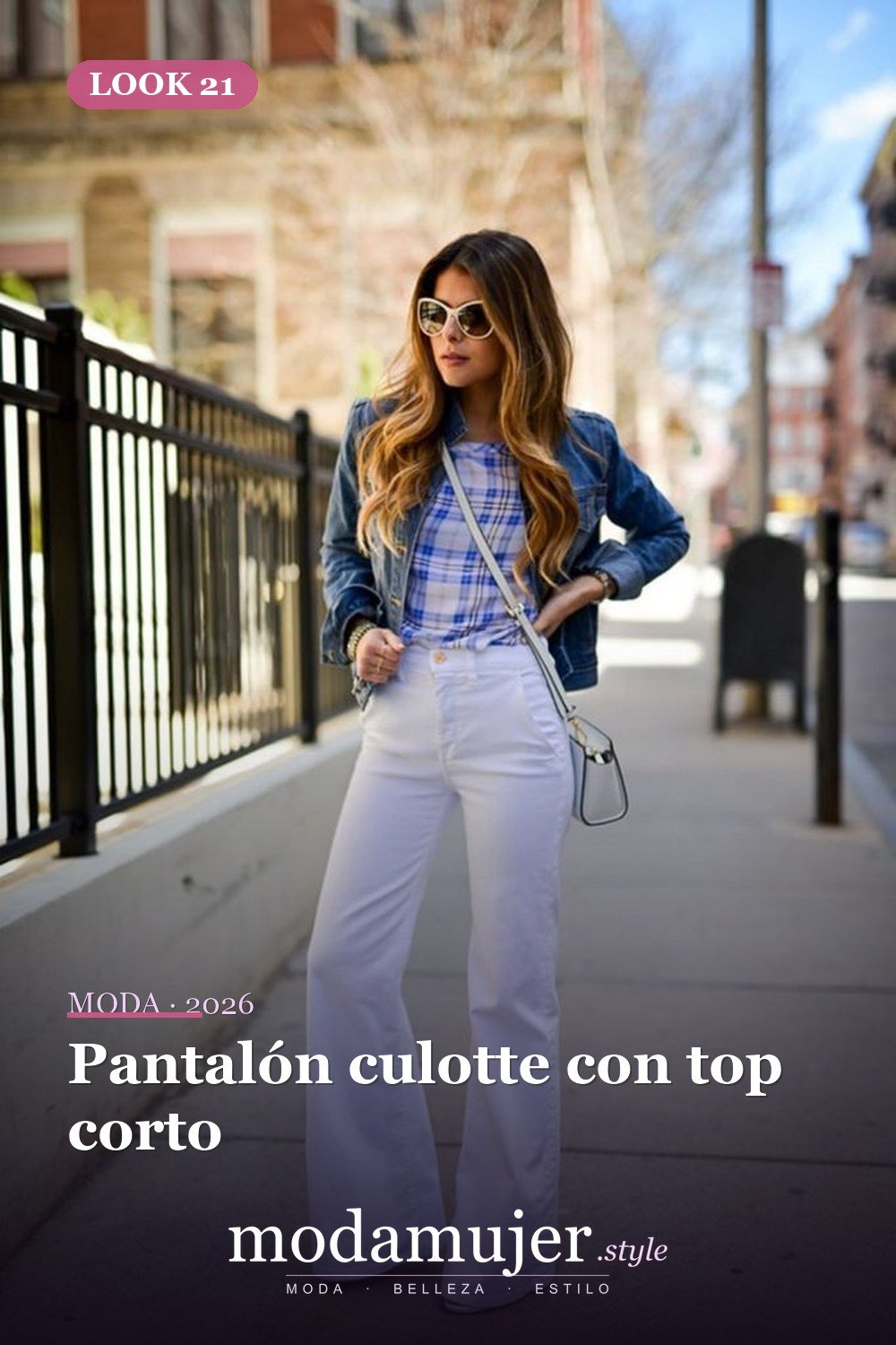 Pantalón culotte con top corto — Más de 35 acogedoras ideas de trajes de primavera cómodos para usar todos los días