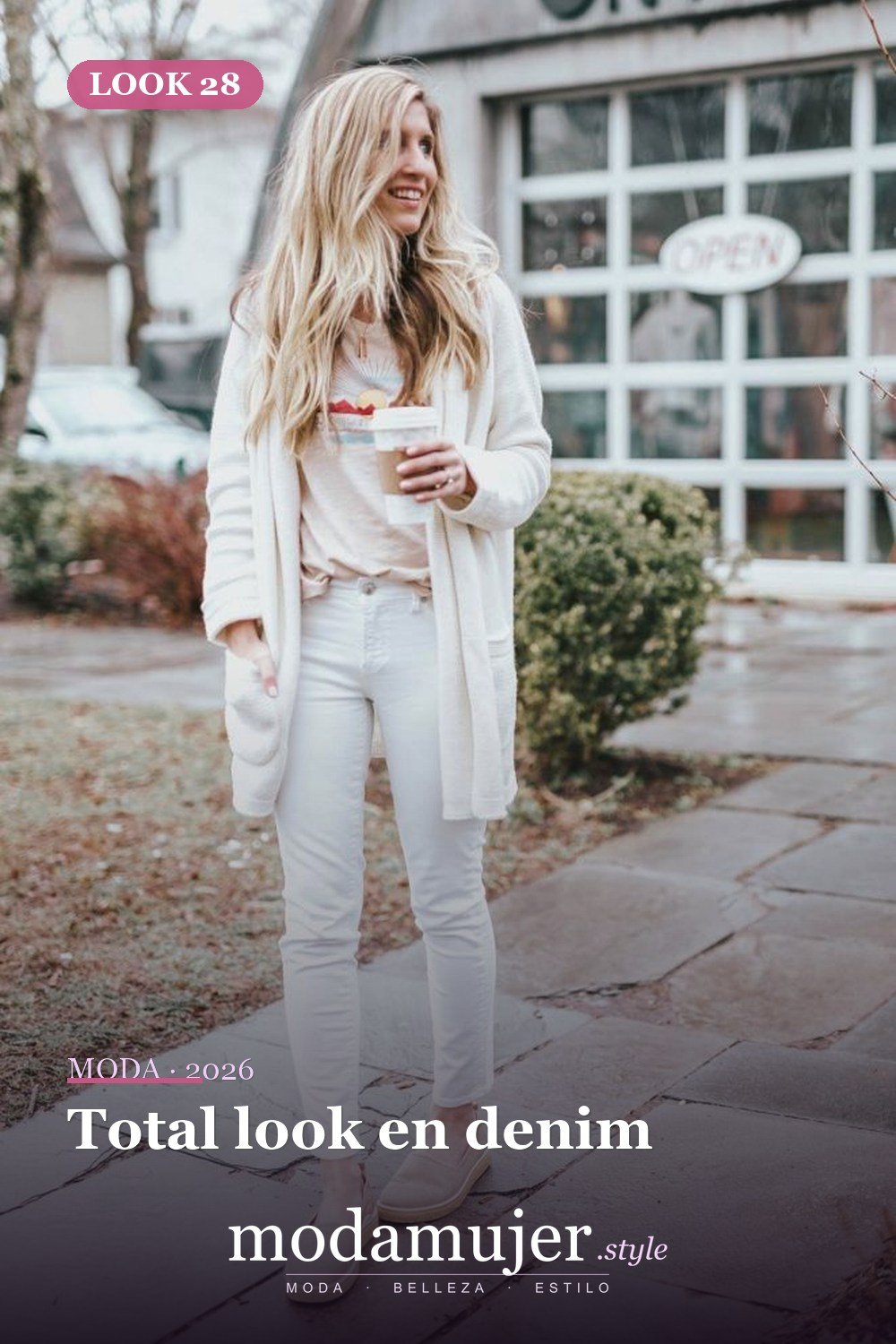 Total look en denim — Más de 35 acogedoras ideas de trajes de primavera cómodos para usar todos los días