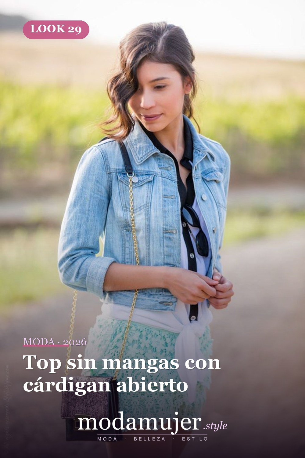 Top sin mangas con cárdigan abierto — Más de 35 acogedoras ideas de trajes de primavera cómodos para usar todos los días