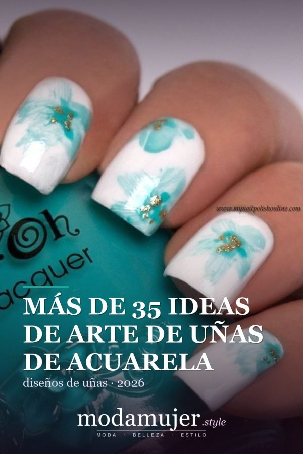 Más de 35 ideas de arte de uñas de acuarela inusuales que se ven geniales