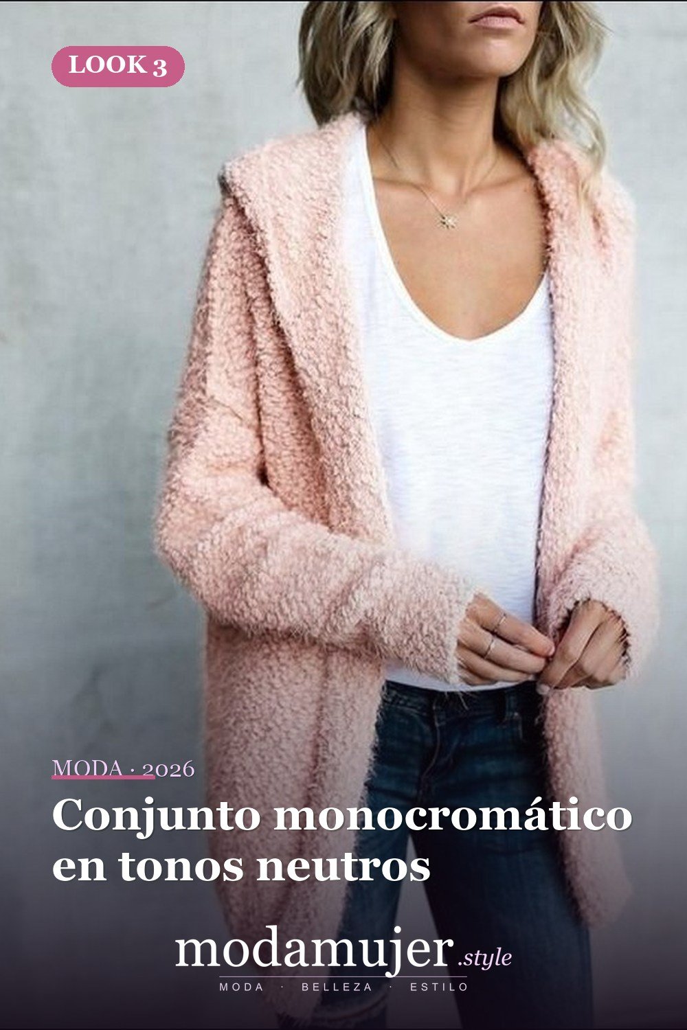 Conjunto monocromático en tonos neutros — Más de 40 ideas de trajes de invierno para mujeres en 2026