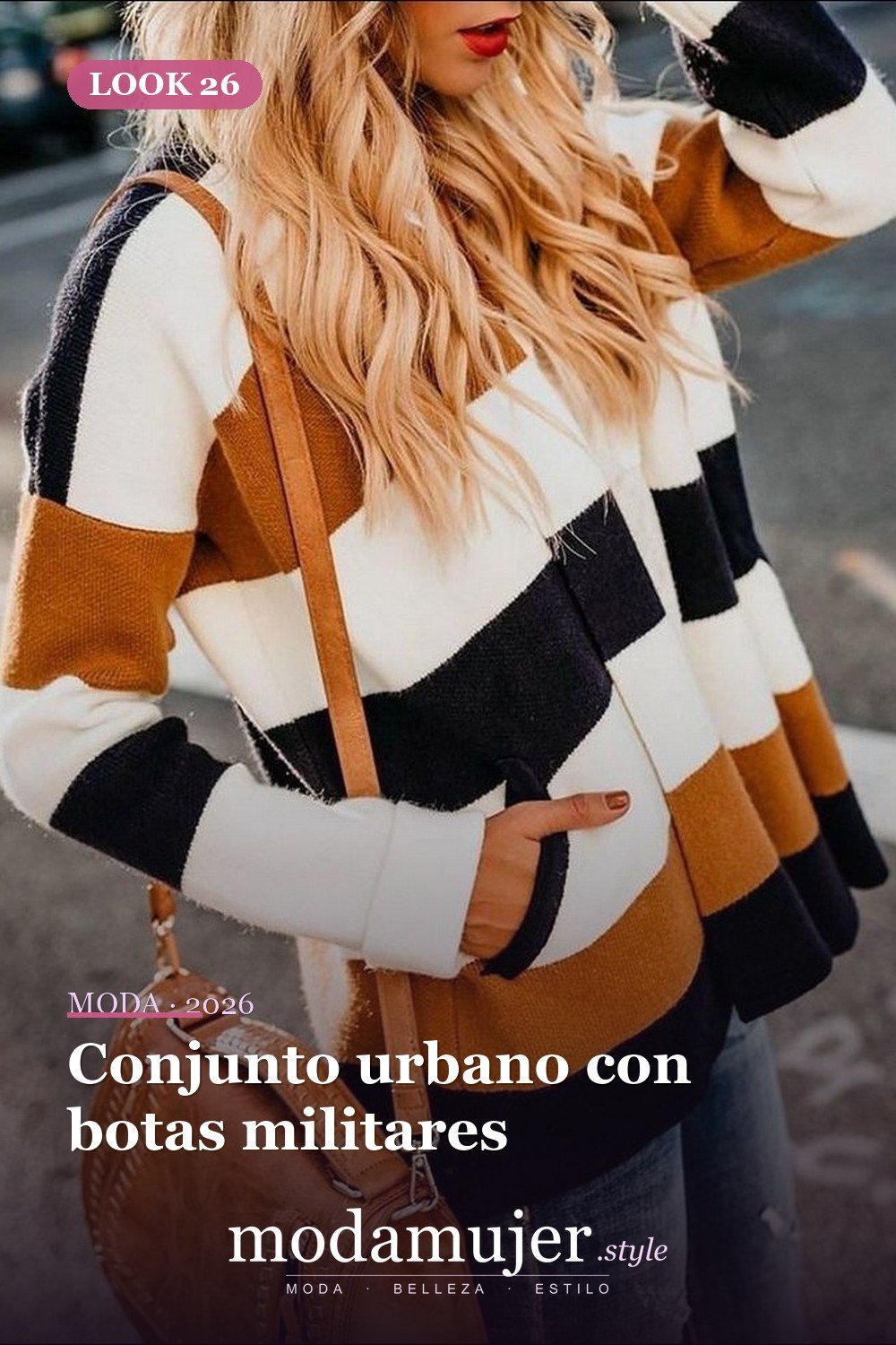 Conjunto urbano con botas militares — Más de 40 ideas de trajes de invierno para mujeres en 2026