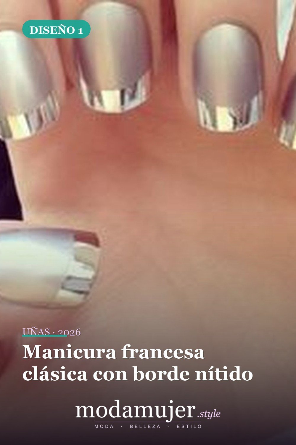 Manicura francesa clásica con borde nítido — Más de 40 ideas inspiradoras de arte de uñas para la fiesta de bodas