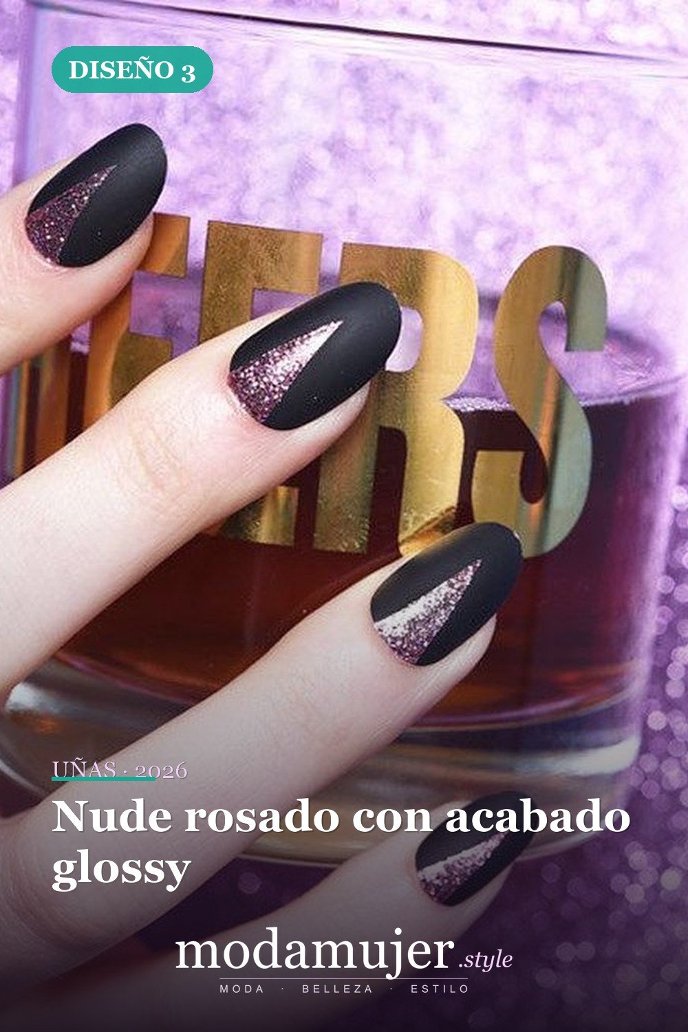 Nude rosado con acabado glossy — Más de 40 ideas inspiradoras de arte de uñas para la fiesta de bodas