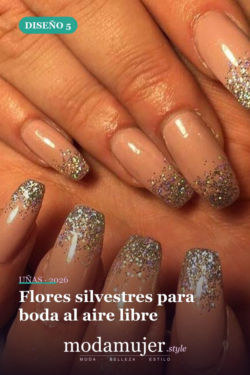 Flores silvestres para boda al aire libre — Más de 40 ideas inspiradoras de arte de uñas para la fiesta de bodas