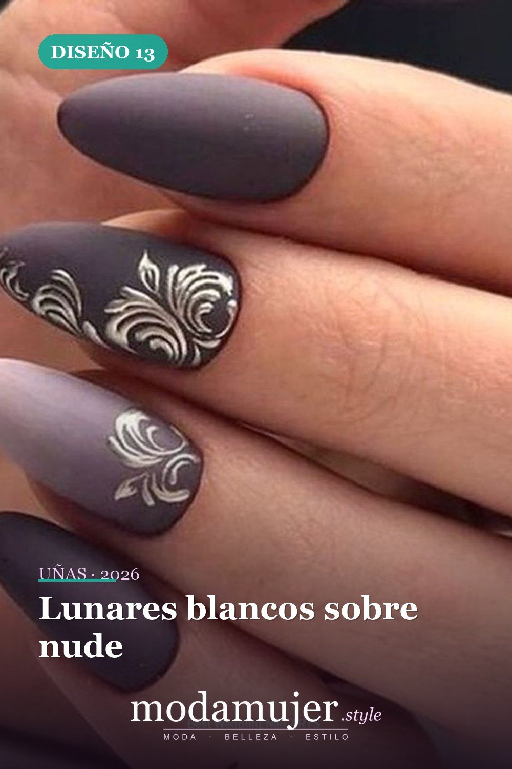 Lunares blancos sobre nude — Más de 40 ideas inspiradoras de arte de uñas para la fiesta de bodas