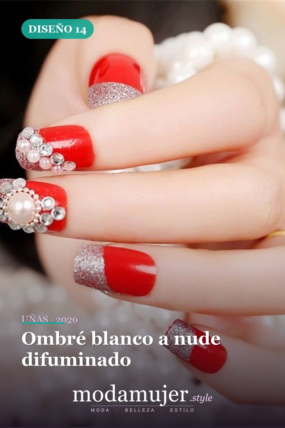 Ombré blanco a nude difuminado — Más de 40 ideas inspiradoras de arte de uñas para la fiesta de bodas