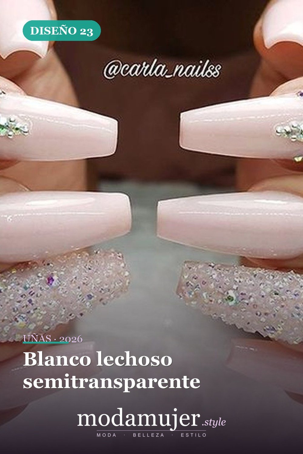Blanco lechoso semitransparente — Más de 40 ideas inspiradoras de arte de uñas para la fiesta de bodas