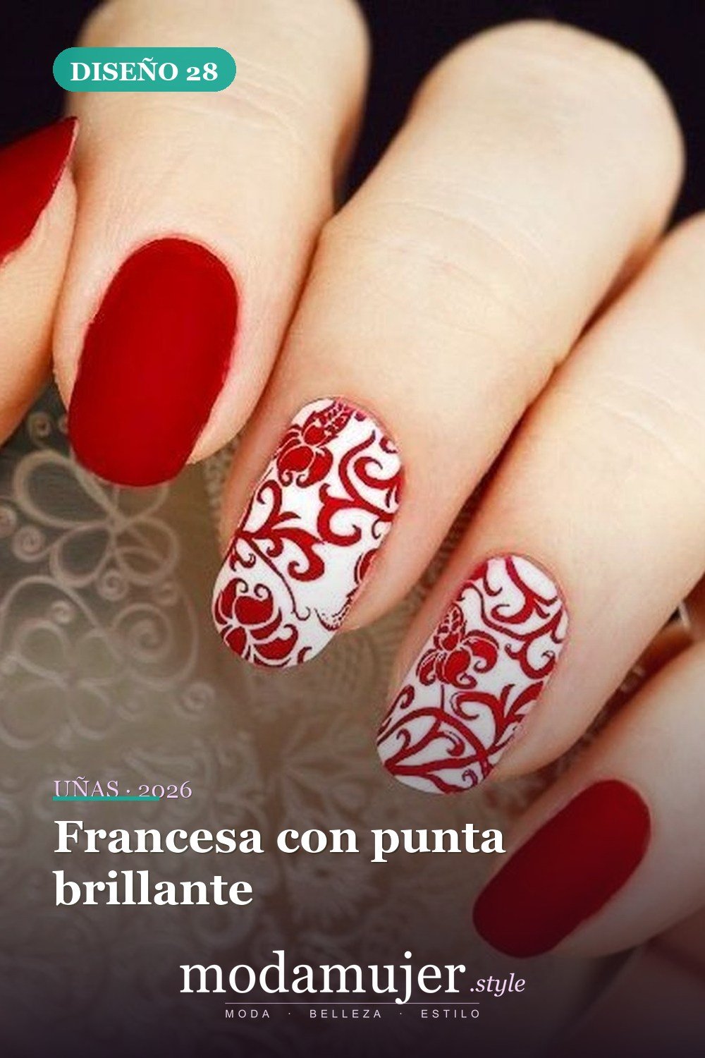 Francesa con punta brillante — Más de 40 ideas inspiradoras de arte de uñas para la fiesta de bodas