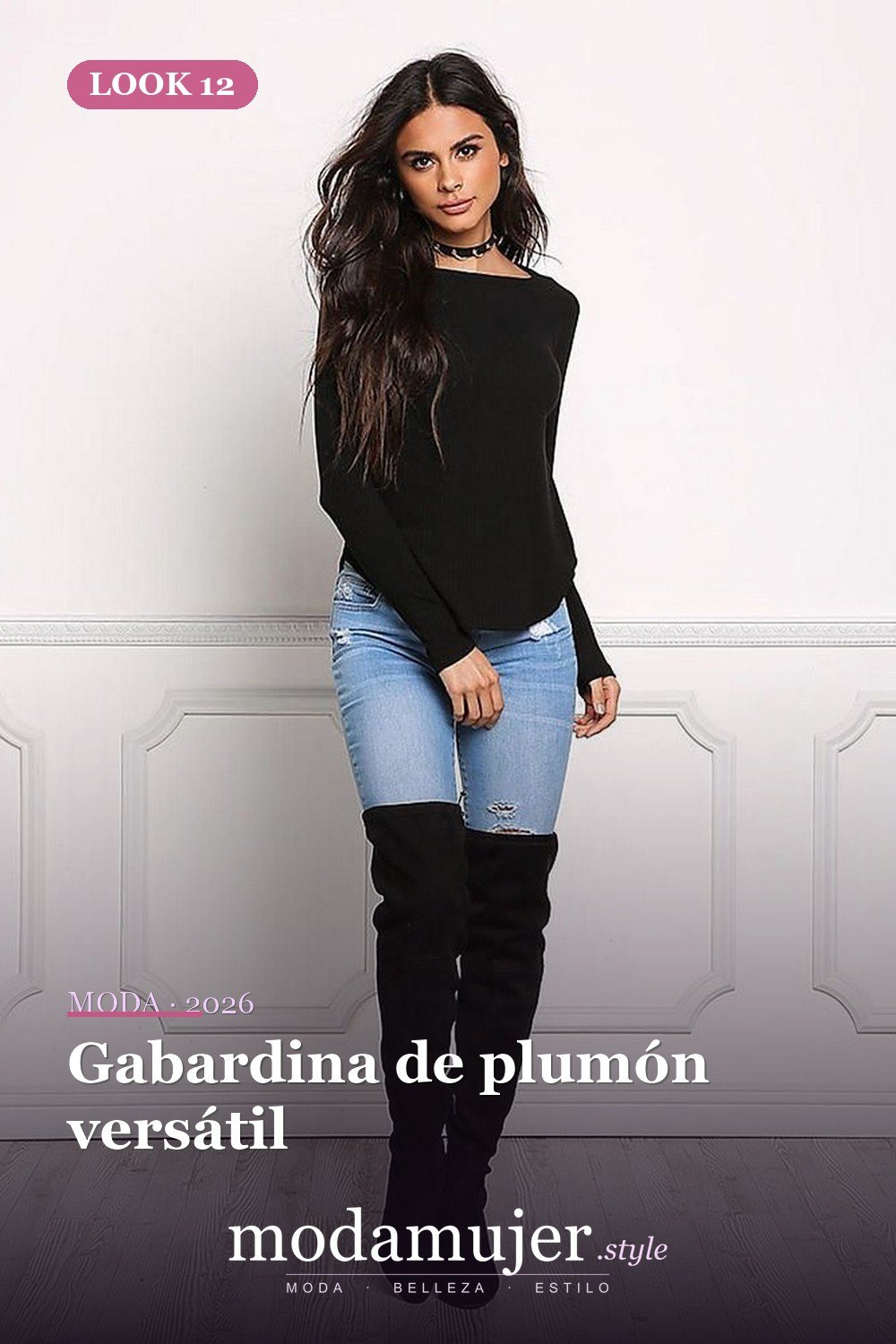 Gabardina de plumón versátil — Más de 41 combinaciones de botas y abrigos para el invierno 2026
