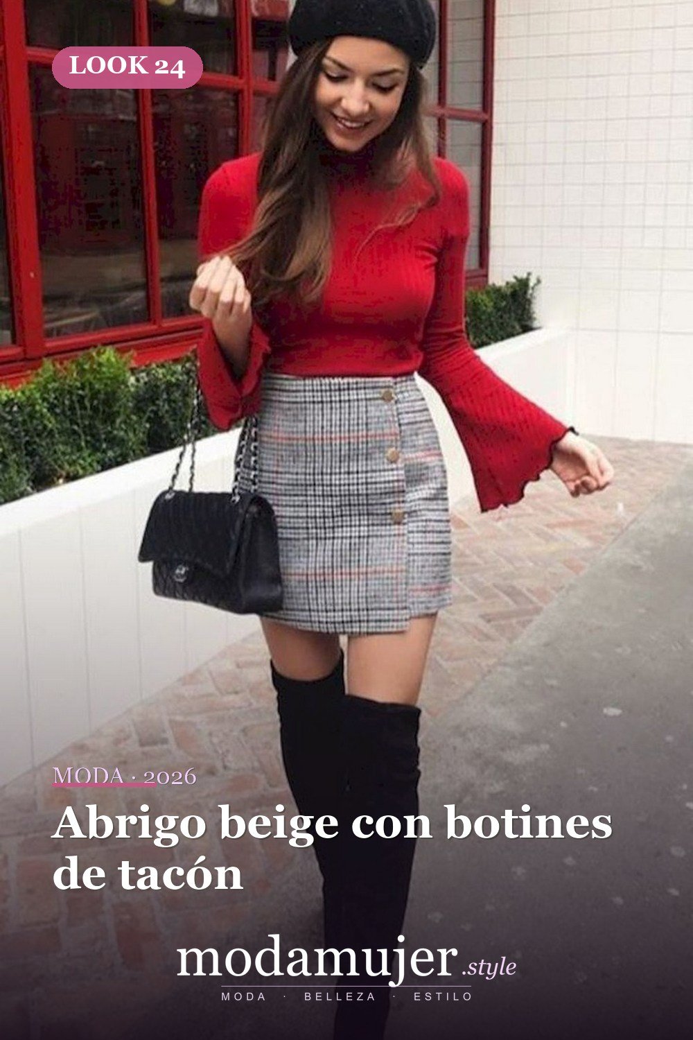Abrigo beige con botines de tacón — Más de 41 combinaciones de botas y abrigos para el invierno 2026