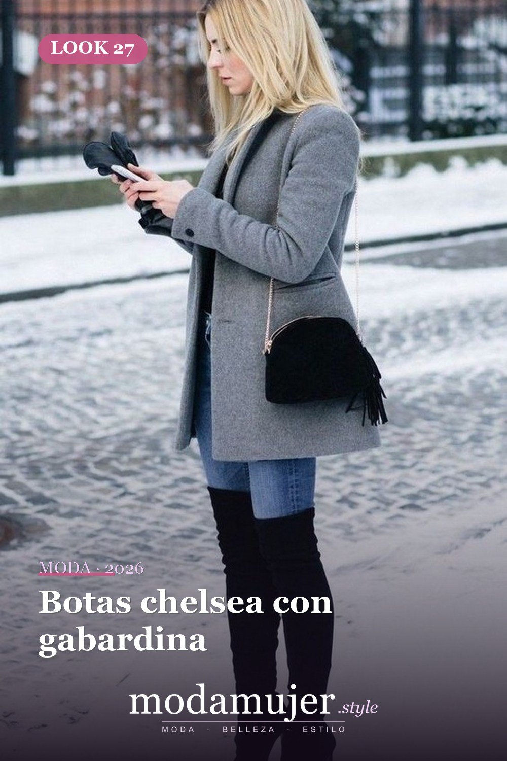 Botas chelsea con gabardina — Más de 41 combinaciones de botas y abrigos para el invierno 2026