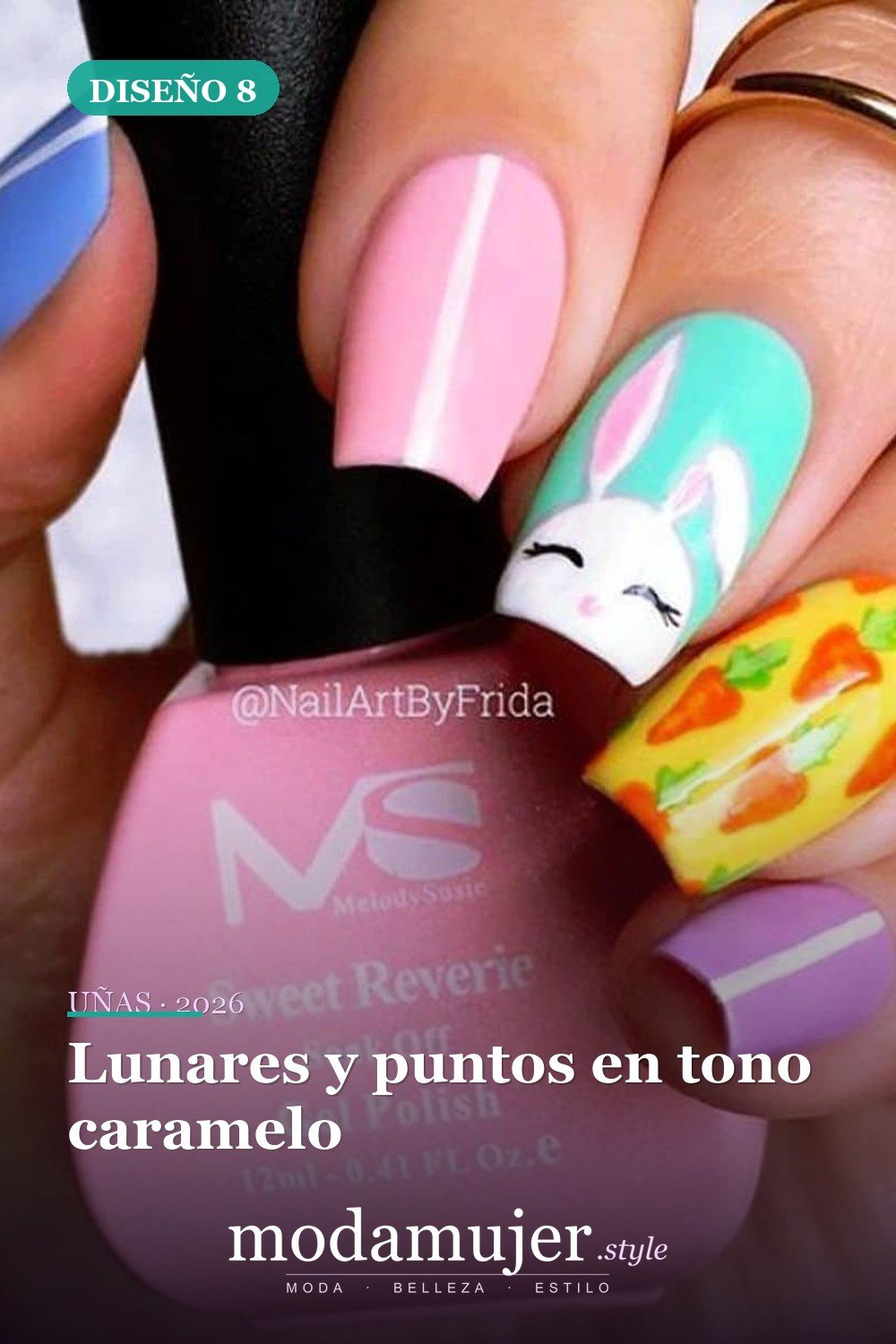Lunares y puntos en tono caramelo — Más de 42 ideas modernas de diseño de uñas de Pascua