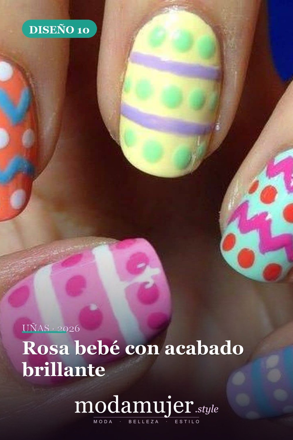 Rosa bebé con acabado brillante — Más de 42 ideas modernas de diseño de uñas de Pascua