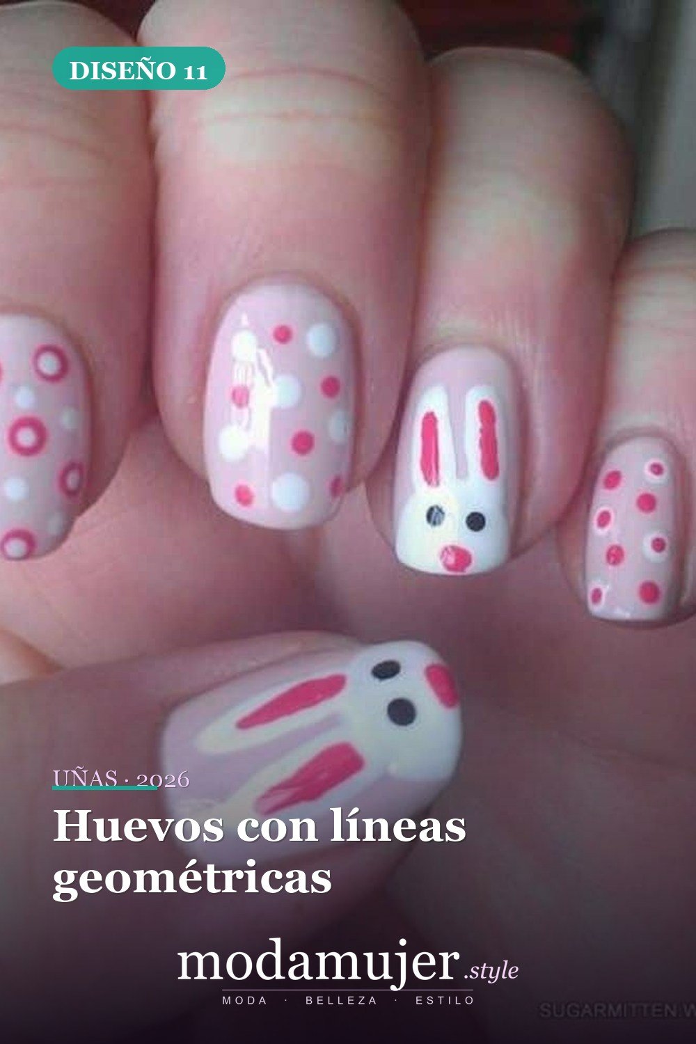 Huevos con líneas geométricas — Más de 42 ideas modernas de diseño de uñas de Pascua