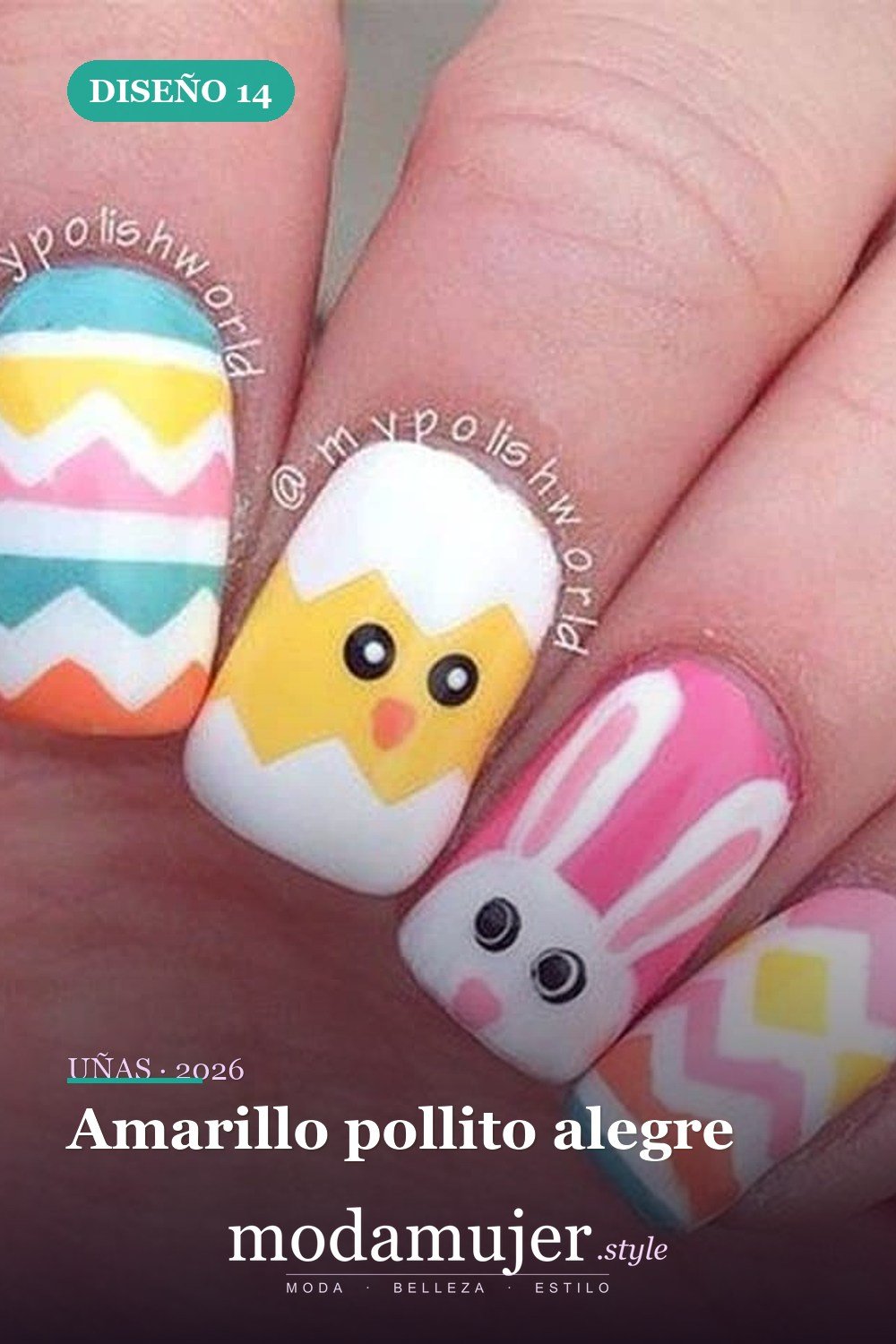 Amarillo pollito alegre — Más de 42 ideas modernas de diseño de uñas de Pascua