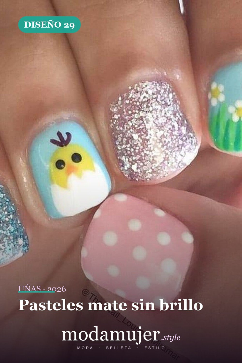 Pasteles mate sin brillo — Más de 42 ideas modernas de diseño de uñas de Pascua
