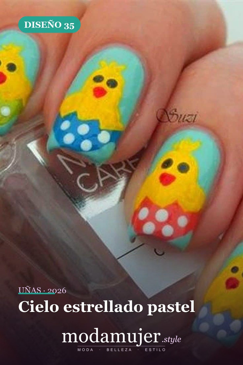 Cielo estrellado pastel — Más de 42 ideas modernas de diseño de uñas de Pascua