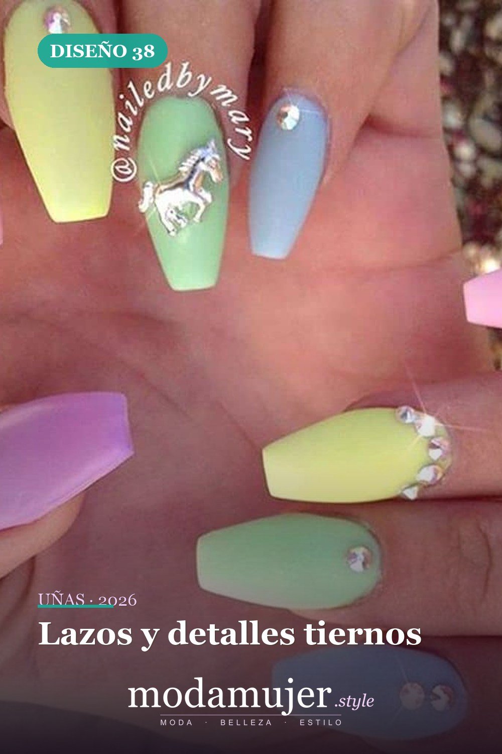 Lazos y detalles tiernos — Más de 42 ideas modernas de diseño de uñas de Pascua
