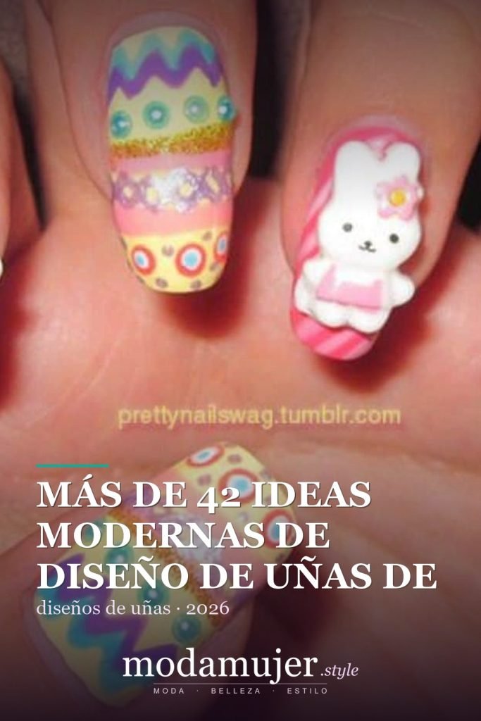 Más de 42 ideas modernas de diseño de uñas de Pascua - ModaMujer