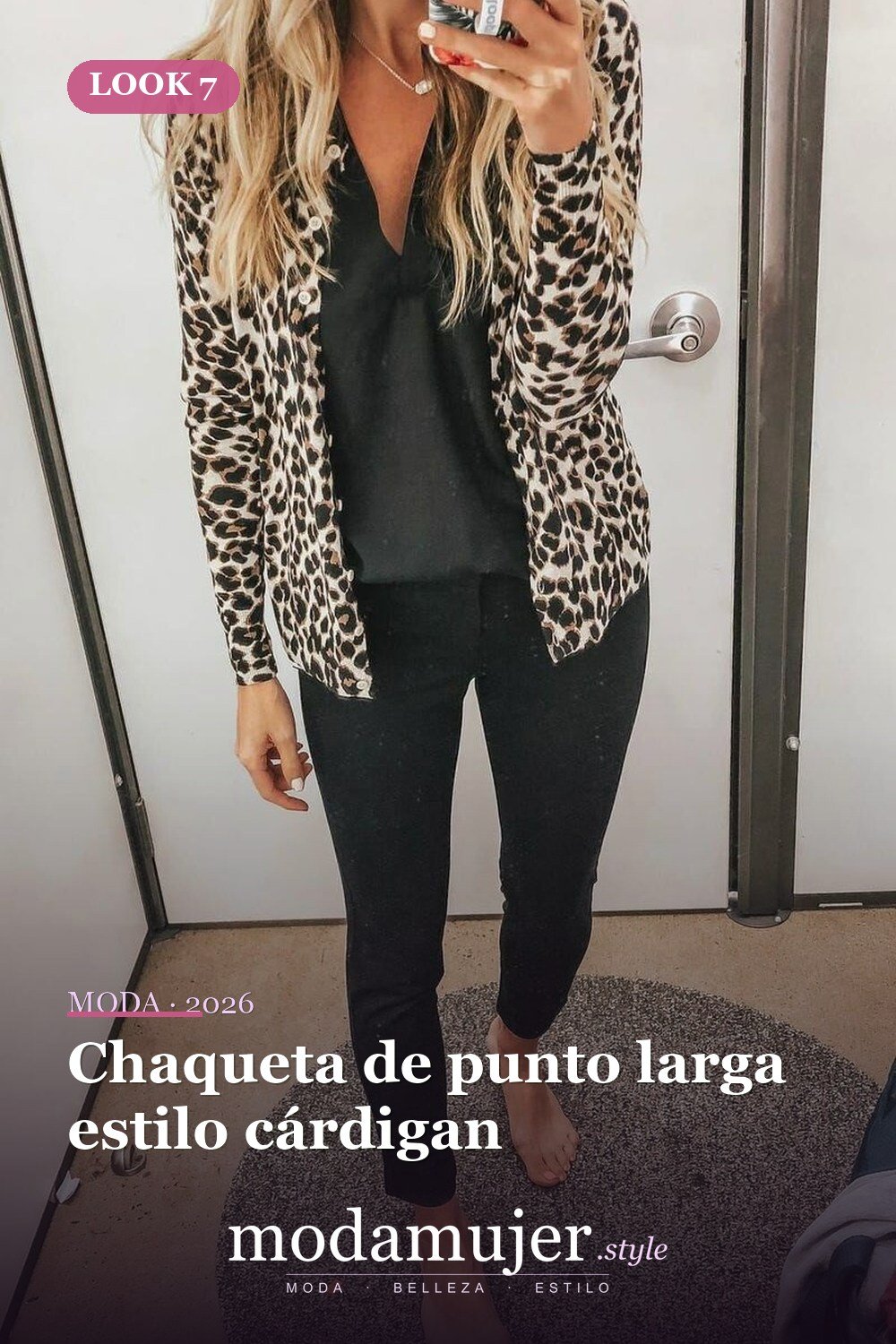 Chaqueta de punto larga estilo cárdigan — Más de 42 trajes casuales de trabajo para mujeres para el invierno