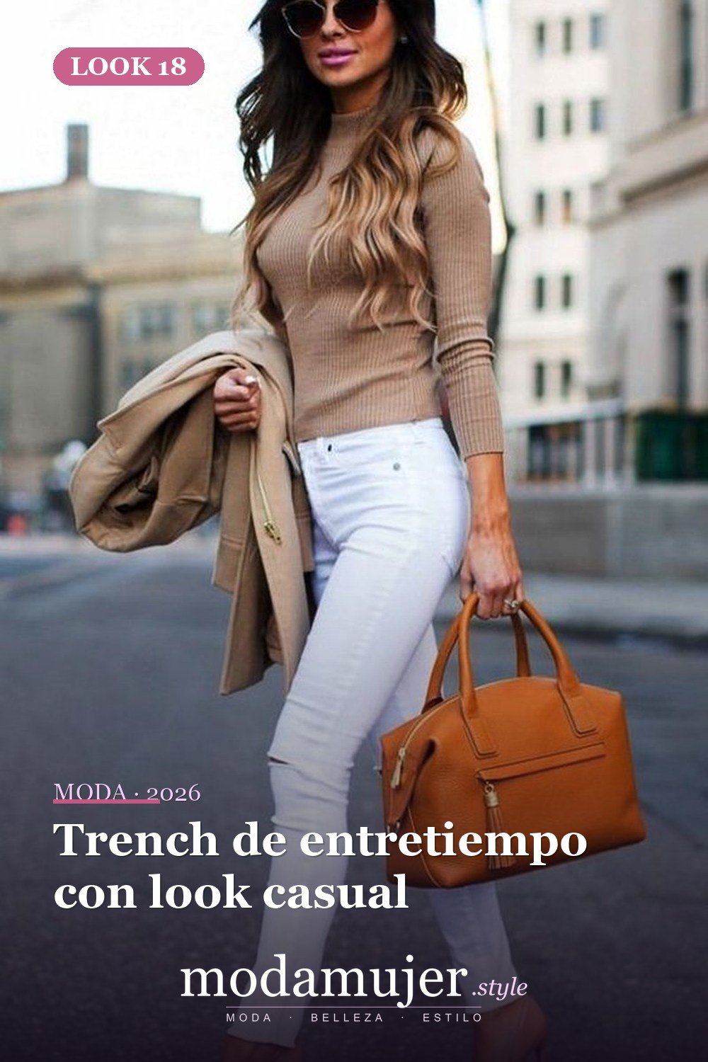 Trench de entretiempo con look casual — Más de 42 trajes casuales de trabajo para mujeres para el invierno