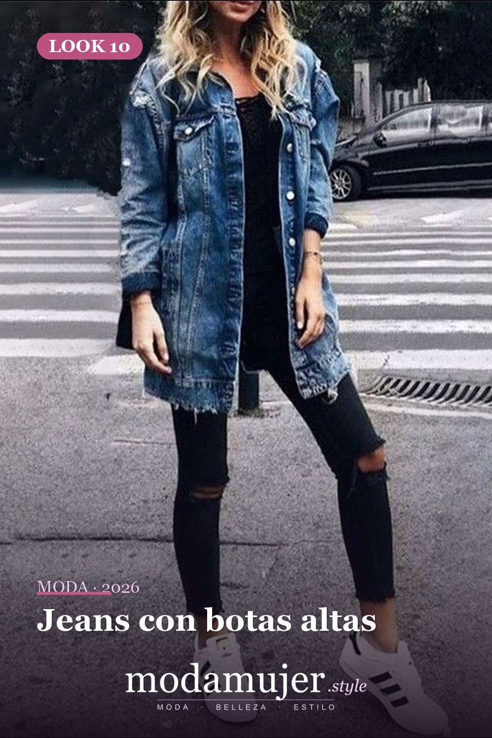 Jeans con botas altas — Más de 45 conjuntos de invierno para la escuela que te encantarán