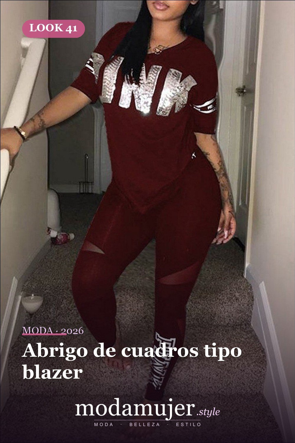 Abrigo de cuadros tipo blazer — Más de 45 conjuntos de invierno para la escuela que te encantarán
