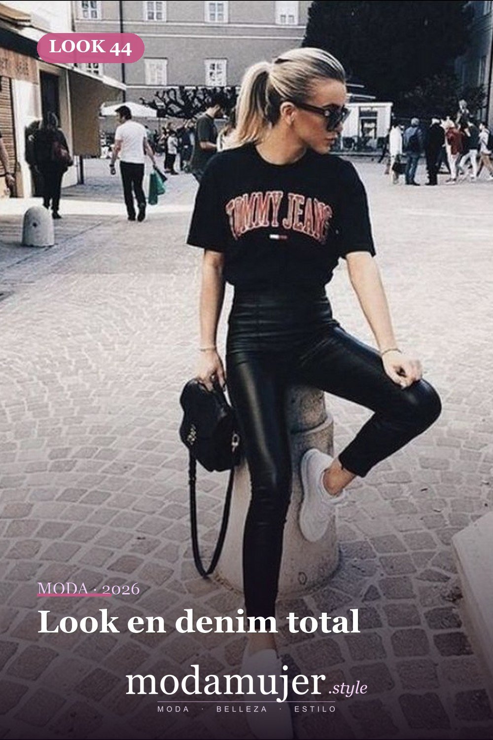 Look en denim total — Más de 45 conjuntos de invierno para la escuela que te encantarán