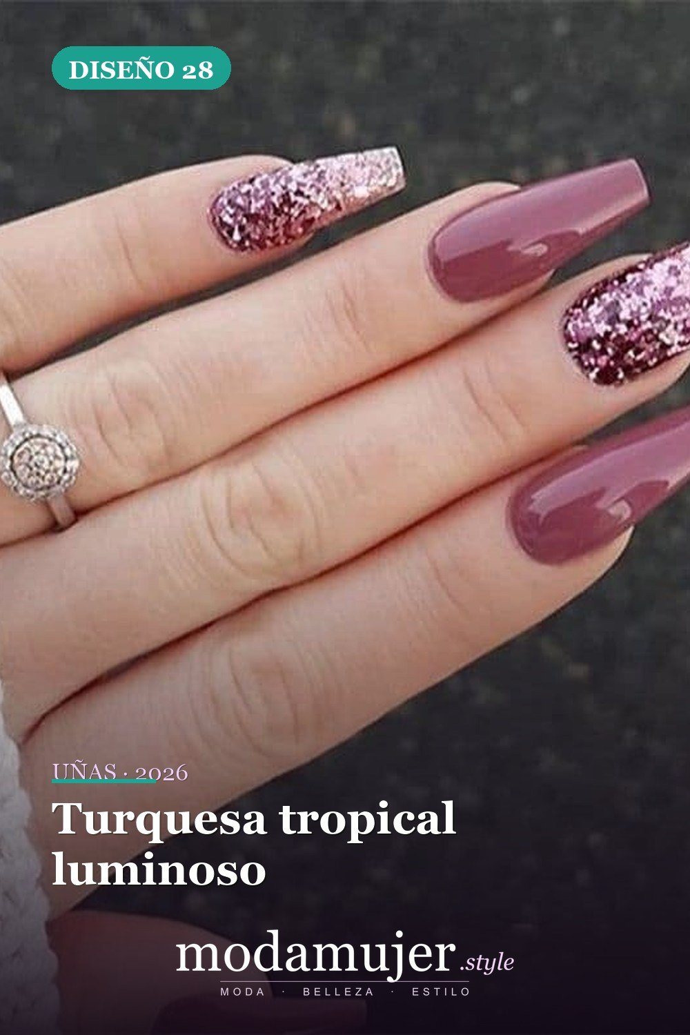 Turquesa tropical luminoso — Más de 46 bonitos diseños de uñas de ataúd acrílico que debes probar