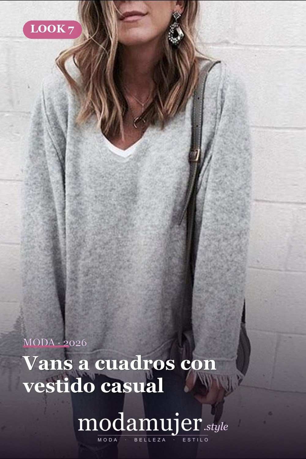 Vans a cuadros con vestido casual — Más de 50 looks con Vans a cuadros: outfits casuales de otoño e invierno