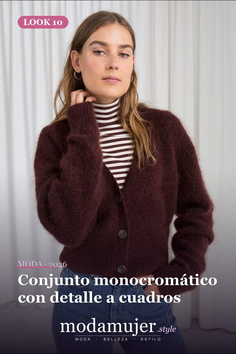 Conjunto monocromático con detalle a cuadros — Más de 50 looks con Vans a cuadros: outfits casuales de otoño e invierno