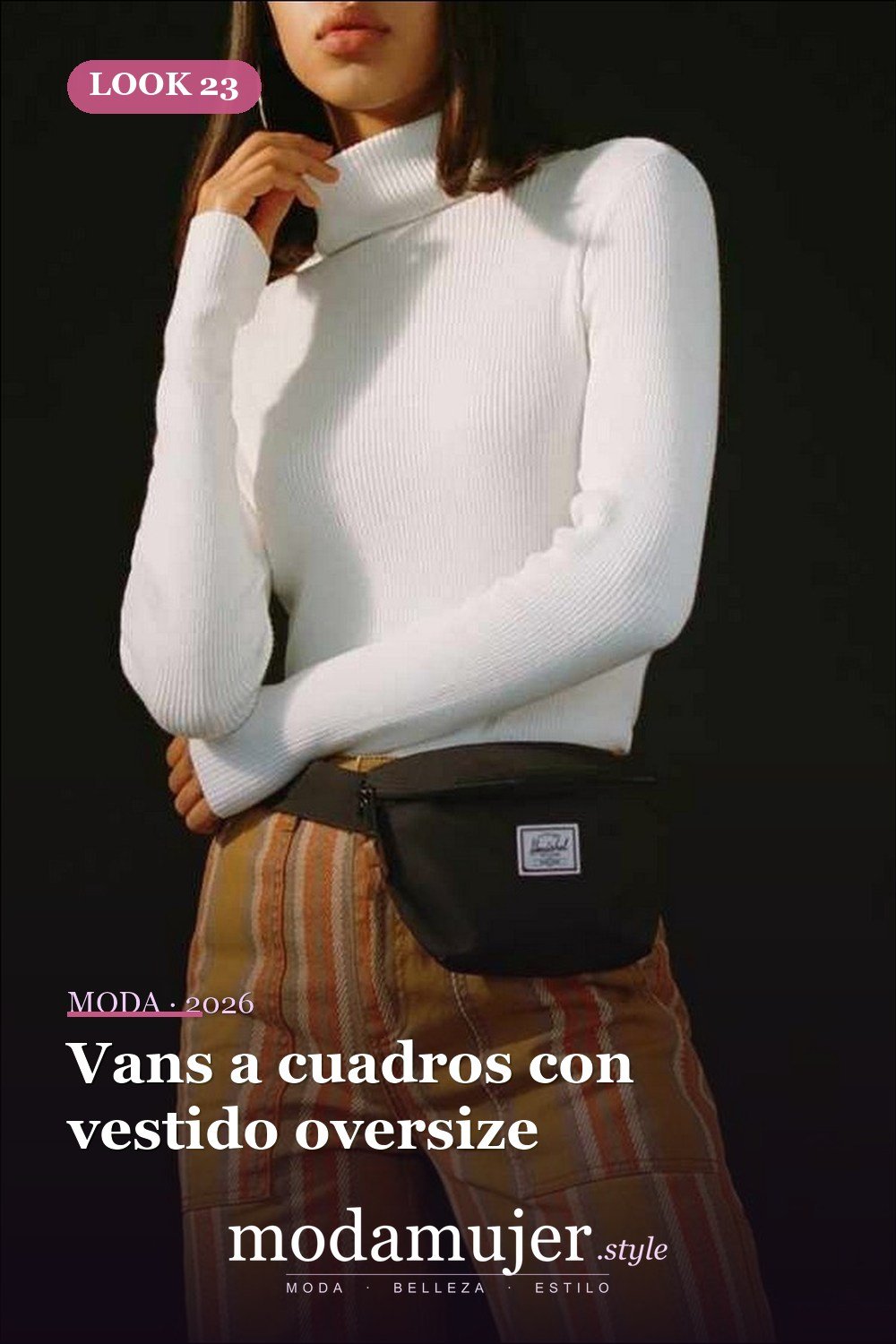 Vans a cuadros con vestido oversize — Más de 50 looks con Vans a cuadros: outfits casuales de otoño e invierno