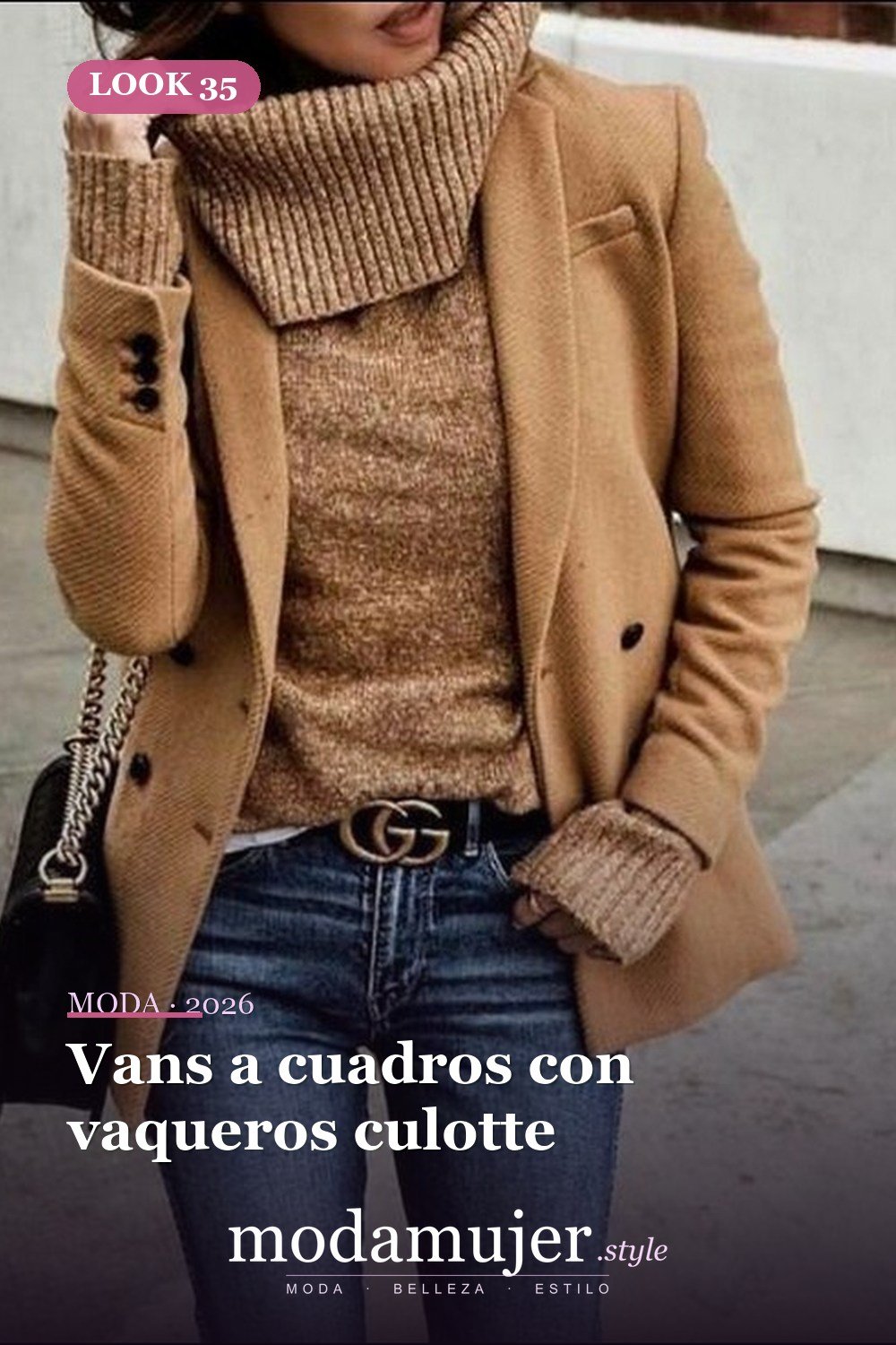 Vans a cuadros con vaqueros culotte — Más de 50 looks con Vans a cuadros: outfits casuales de otoño e invierno