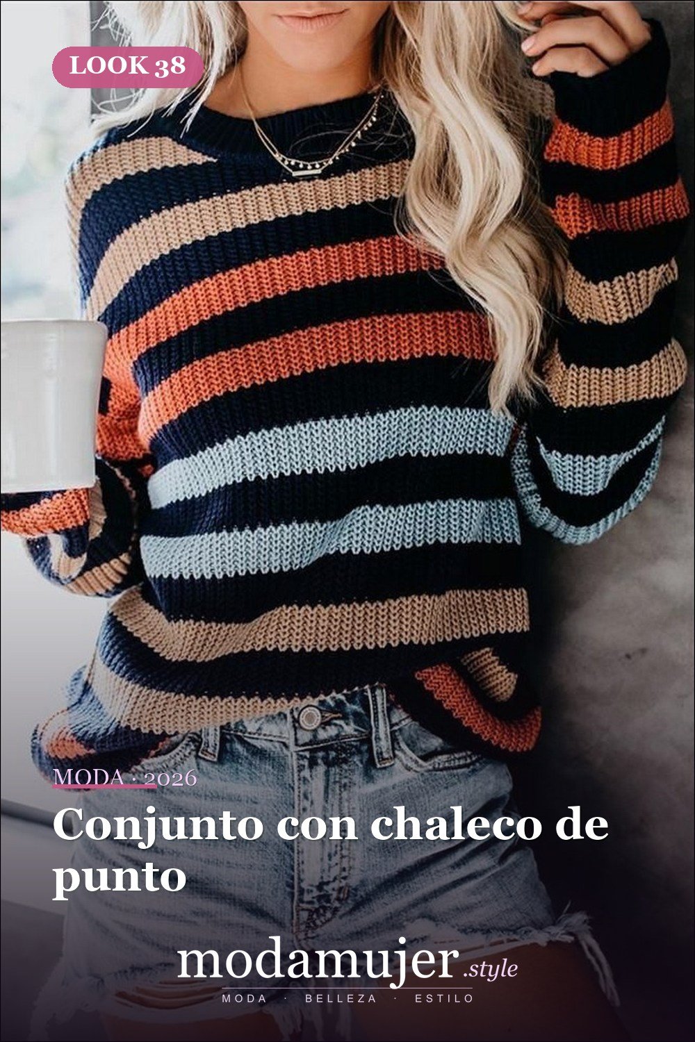 Conjunto con chaleco de punto — Más de 50 looks con Vans a cuadros: outfits casuales de otoño e invierno