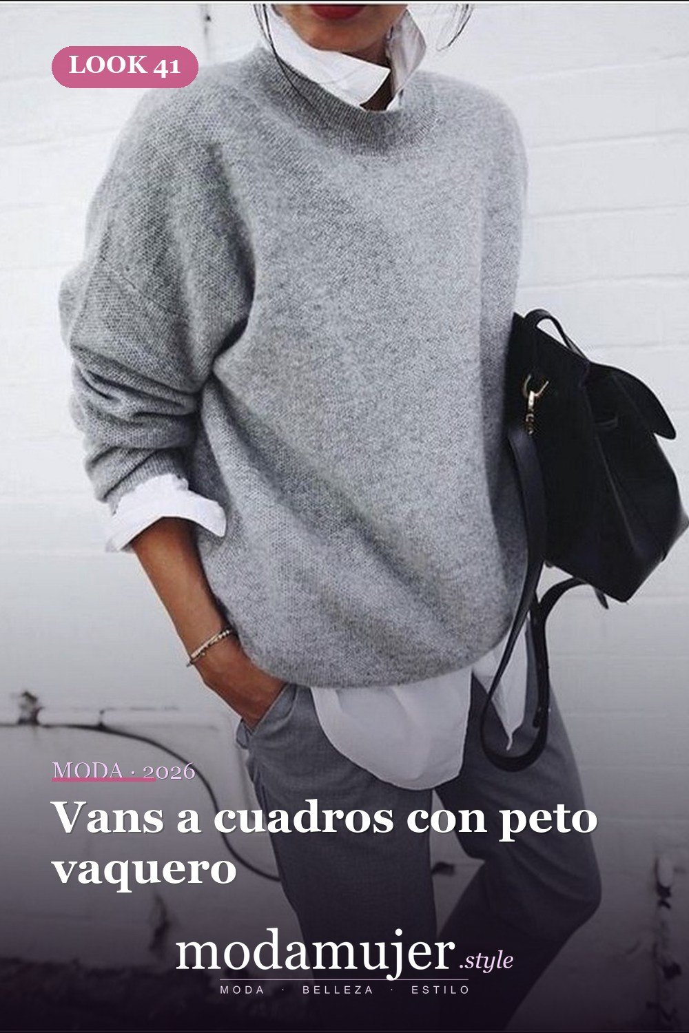Vans a cuadros con peto vaquero — Más de 50 looks con Vans a cuadros: outfits casuales de otoño e invierno