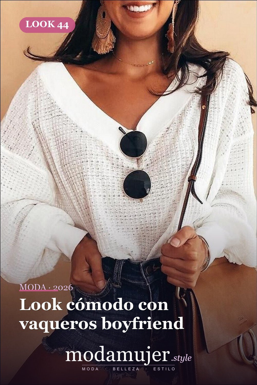 Look cómodo con vaqueros boyfriend — Más de 50 looks con Vans a cuadros: outfits casuales de otoño e invierno