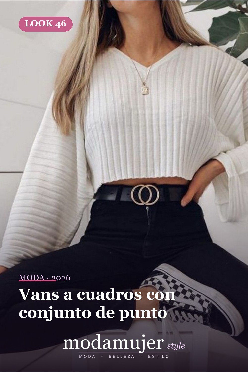Vans a cuadros con conjunto de punto — Más de 50 looks con Vans a cuadros: outfits casuales de otoño e invierno