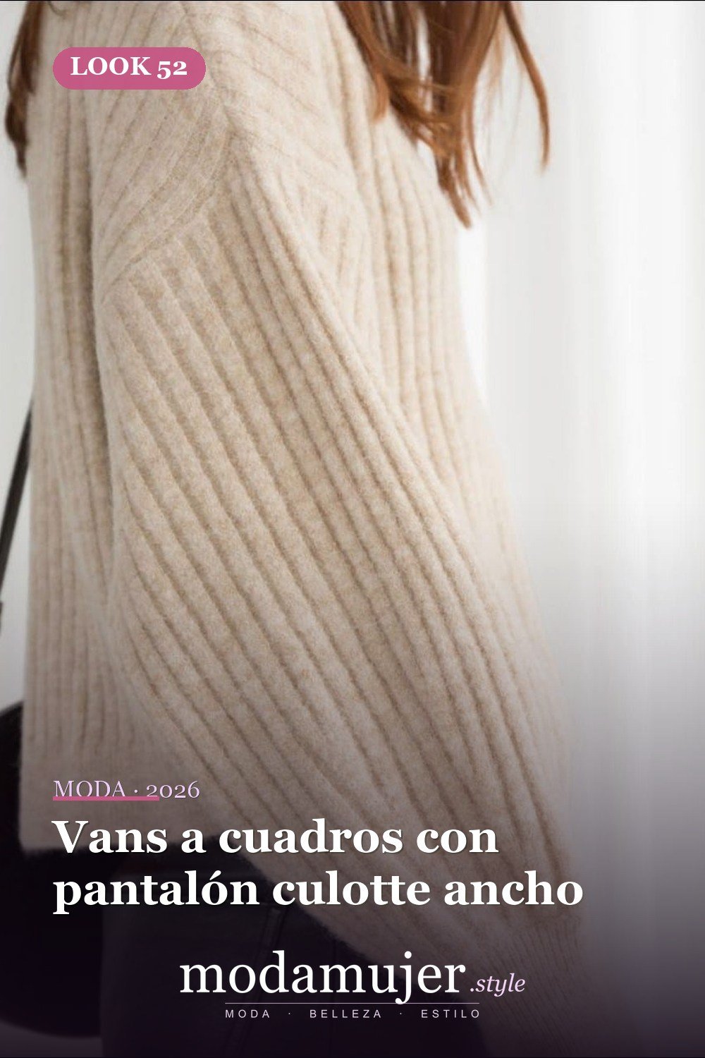 Vans a cuadros con pantalón culotte ancho — Más de 50 looks con Vans a cuadros: outfits casuales de otoño e invierno